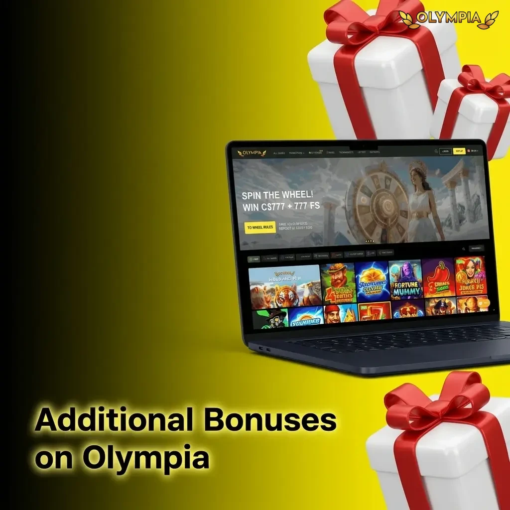 Olympia Casino recurring bonuses table showing reload, cashback, free spins, referral, and VIP programme offers