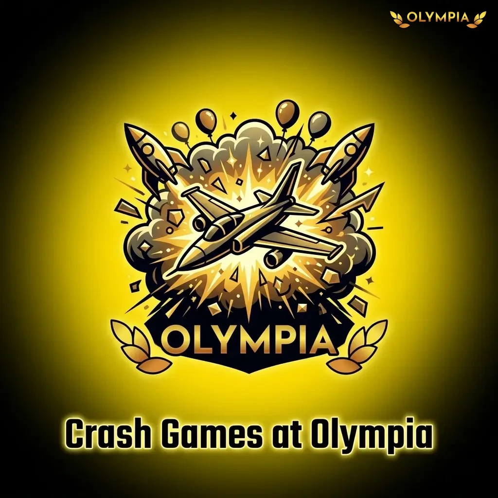 Crash games lobby at Olympia Casino featuring Aviator, JetX, Crash X, Balloon, and Spaceman titles