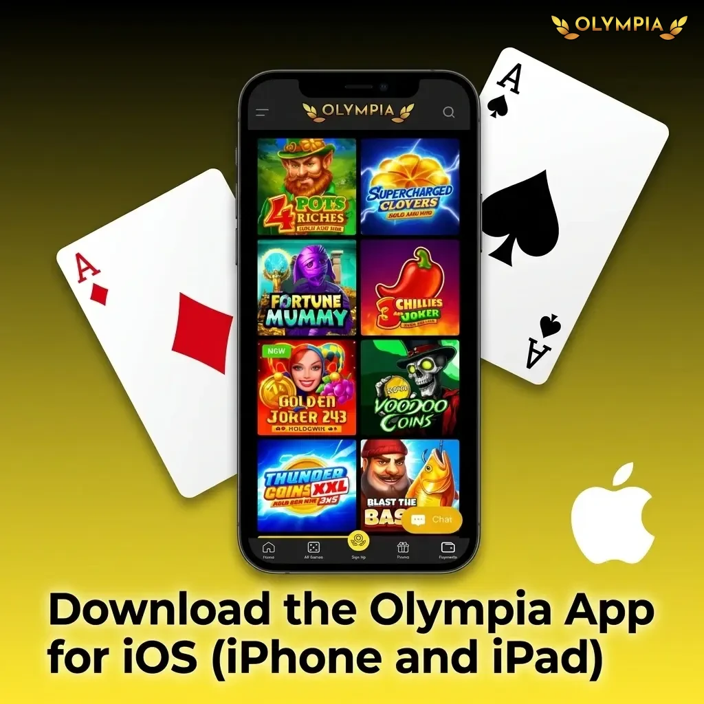 Olympia PWA installation guide for iOS iPhone and iPad showing home screen shortcut setup steps for Canada users