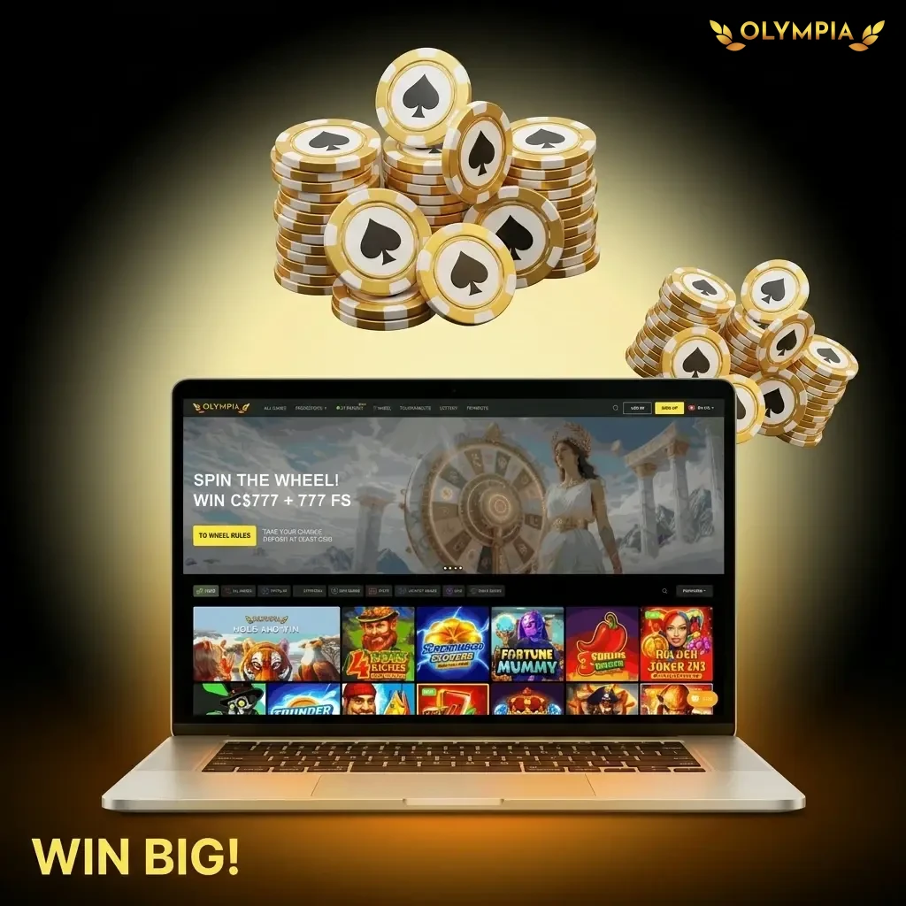 Olympia Casino game library with over 7,000 slots and live dealer table games for Canadian players