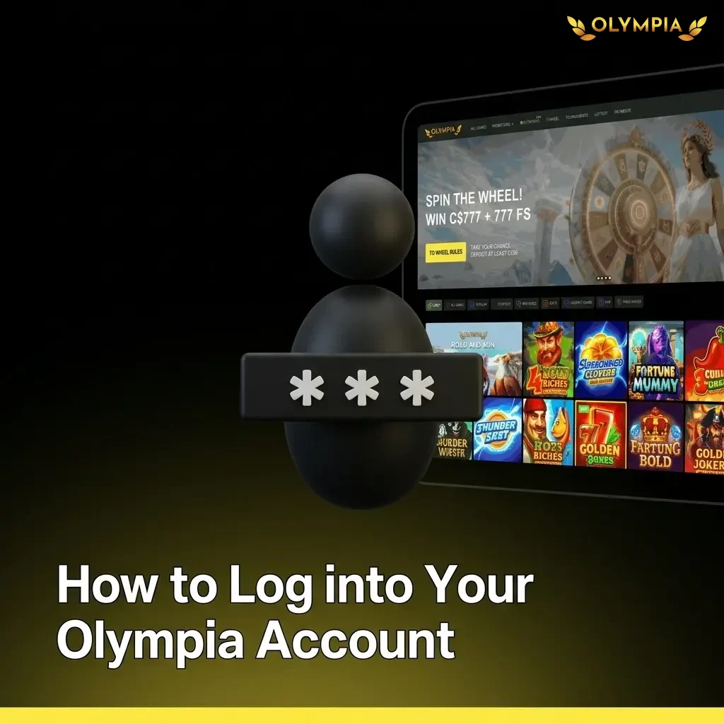 Step-by-step guide showing how to log into your Olympia account on any device using email and password