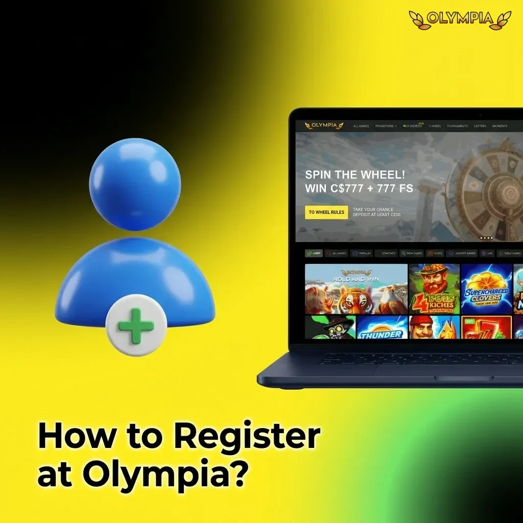 Step-by-step Olympia Canada registration and login guide showing account setup, KYC verification, and sign-in process