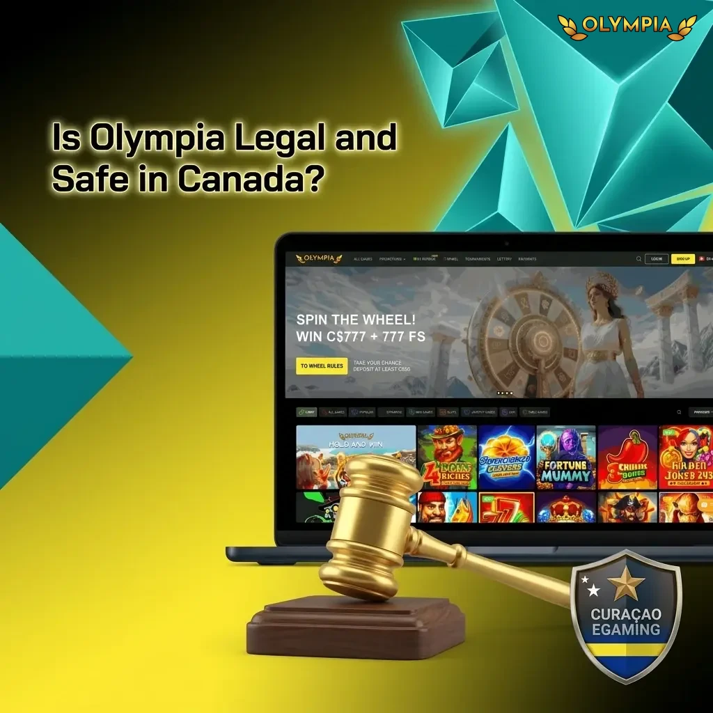 Olympia Casino Canada — licensed by Curaçao, SSL-encrypted, RNG-certified games for safe, fair online gambling