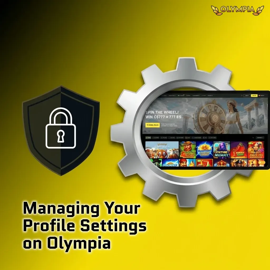 User updating profile settings on Olympia platform including personal details, password, notifications, and responsible gambling limits.