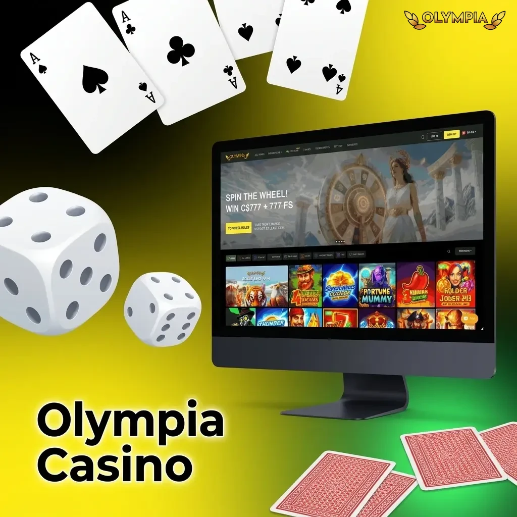 Olympia Casino online lobby featuring 10,000+ games including slots, table games, and live dealer options for Canadian players