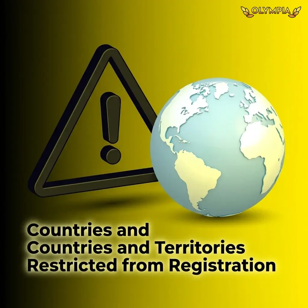 Map or list of countries and territories restricted from registration due to regulatory and licensing requirements