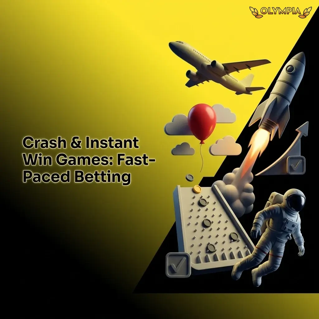 Crash and instant win games including Aviator, JetX, Plinko, and Spaceman for fast-paced online betting