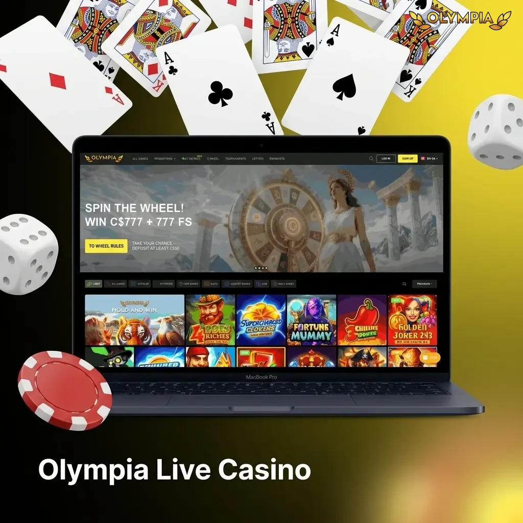 Olympia Live Casino with Evolution Gaming, Pragmatic Play, and Ezugi featuring roulette, Crazy Time, and baccarat