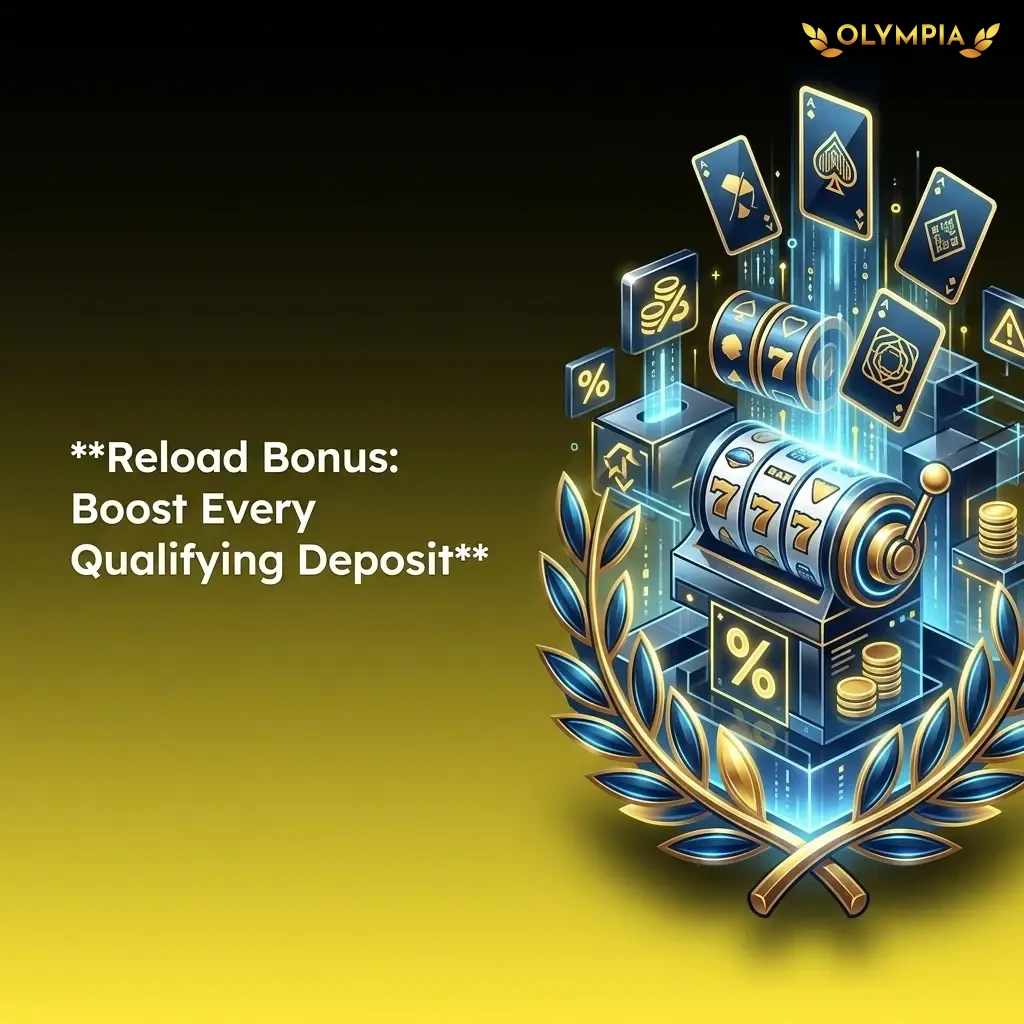 Olympia Casino reload bonus offering percentage match on deposits from C$20 with 35x wagering on slots and table games