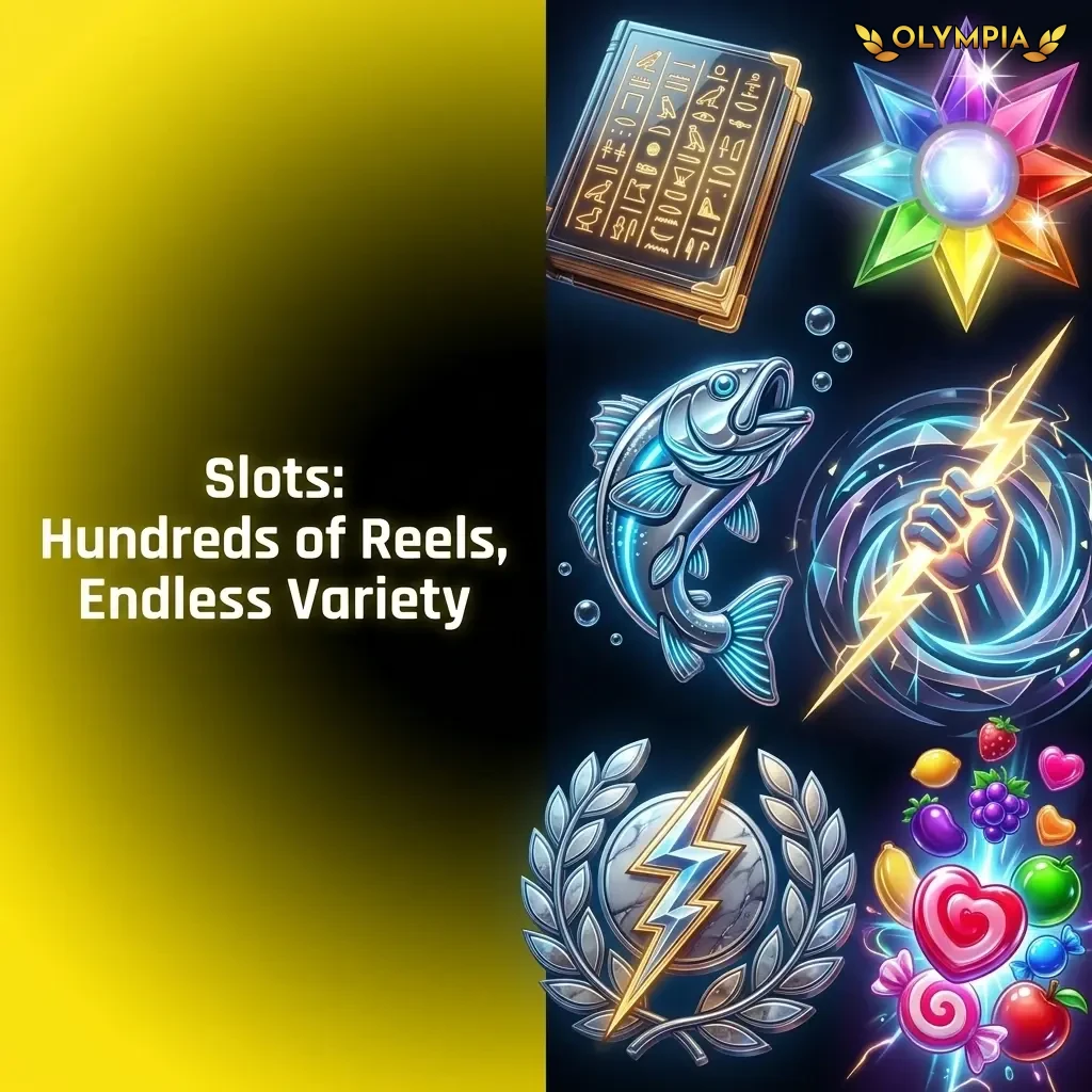 Olympia Casino slots collection featuring Book of Dead, Starburst, Big Bass Bonanza and more for Canadian players