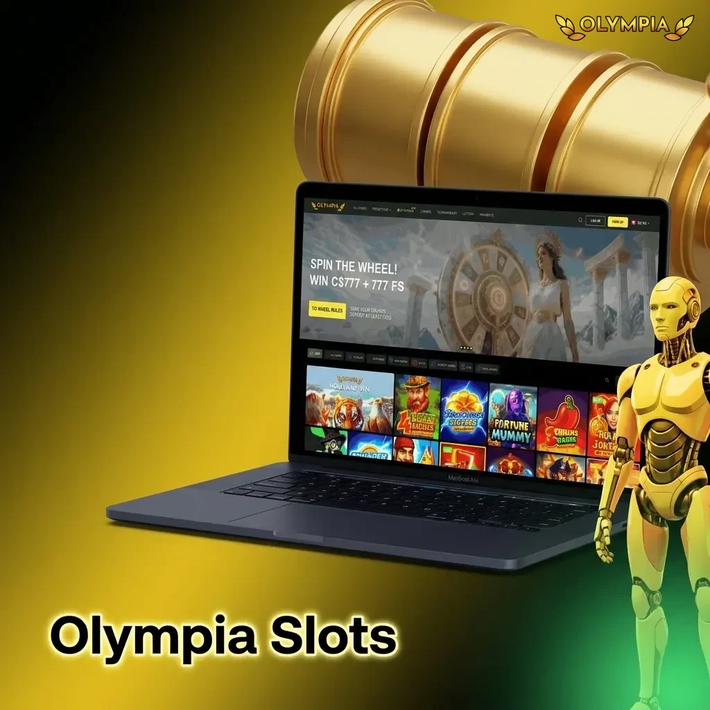 Olympia Casino slots library featuring Sweet Bonanza, Book of Dead, and Gates of Olympus with RTP and max win details