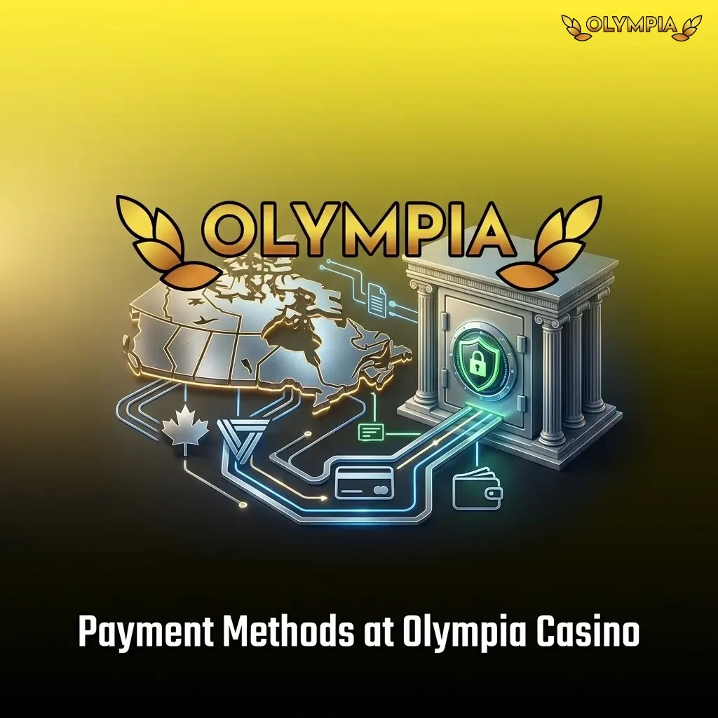 Olympia Casino payment methods for Canada players including Interac, secured with SSL encryption technology